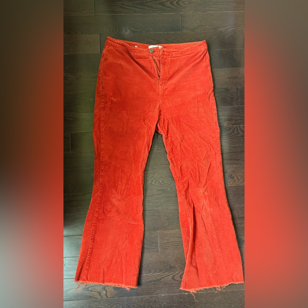 super stretchy flared corduroy pants